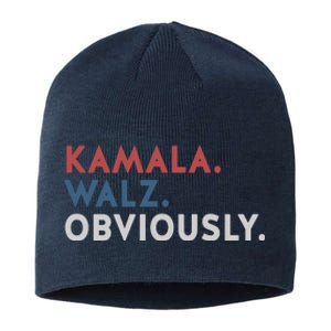 Kamala Harris Tim Walz Obviously 2024 Election Sustainable Beanie