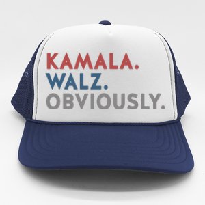 Kamala Harris Tim Walz Obviously 2024 Election Trucker Hat