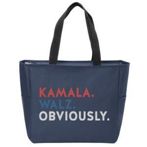 Kamala Harris Tim Walz Obviously 2024 Election Zip Tote Bag