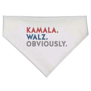 Kamala Harris Tim Walz Obviously 2024 Election USA-Made Doggie Bandana