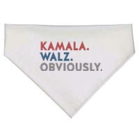 Kamala Harris Tim Walz Obviously 2024 Election USA-Made Doggie Bandana