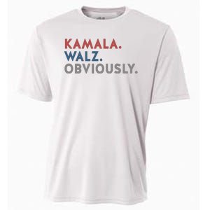 Kamala Harris Tim Walz Obviously 2024 Election Cooling Performance Crew T-Shirt