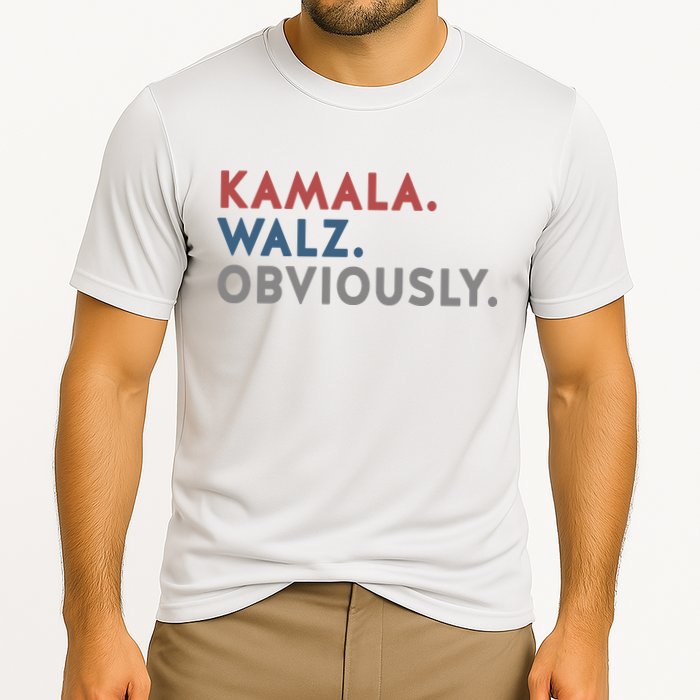 Kamala Harris Tim Walz Obviously 2024 Election Cooling Performance Crew T-Shirt