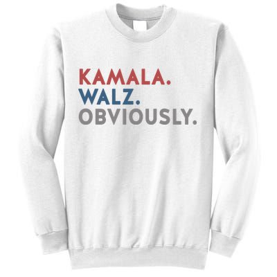 Kamala Harris Tim Walz Obviously 2024 Election Sweatshirt