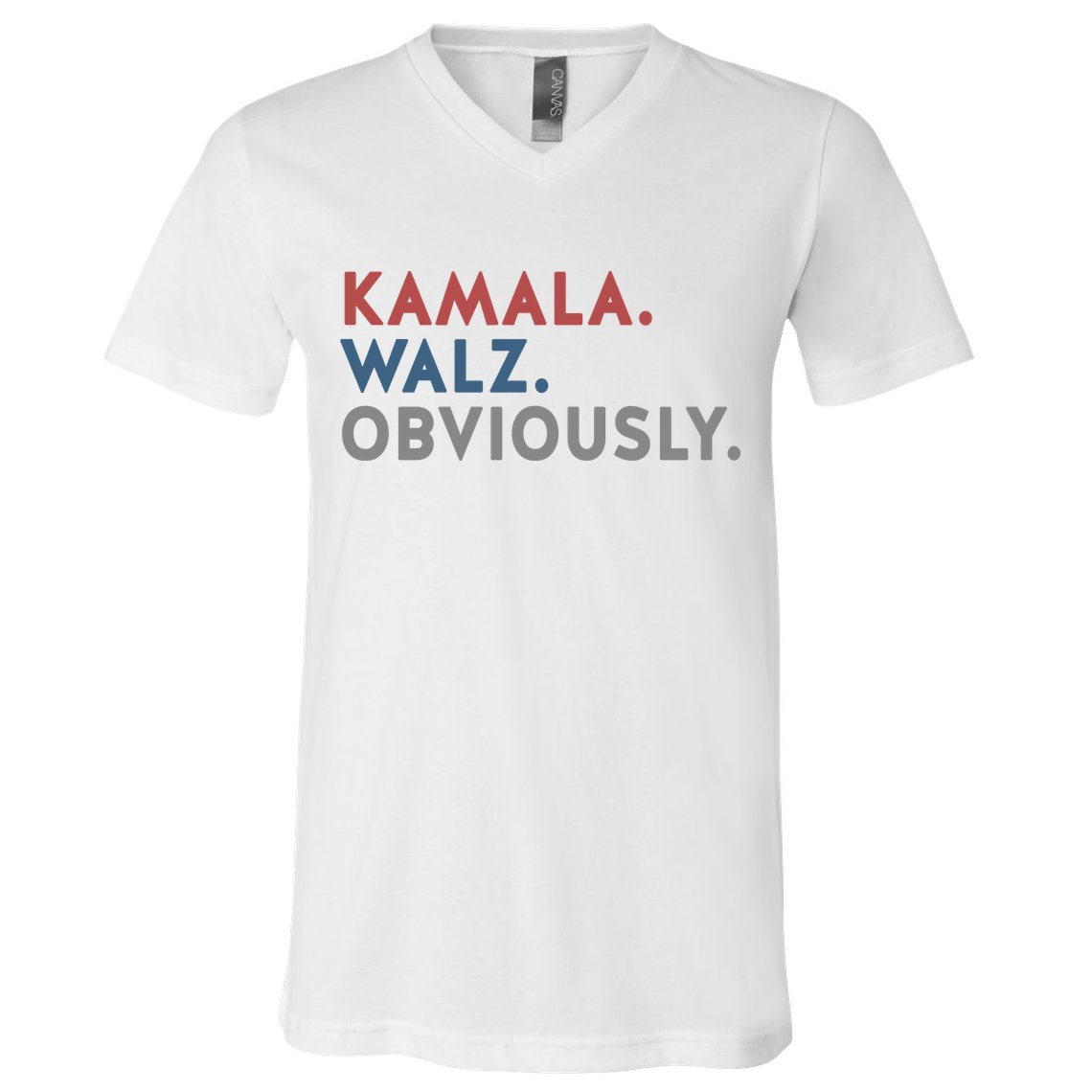 Kamala Harris Tim Walz Obviously 2024 Election V-Neck T-Shirt