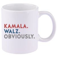 Kamala Harris Tim Walz Obviously 2024 Election 11oz C Handle Ceramic Mug