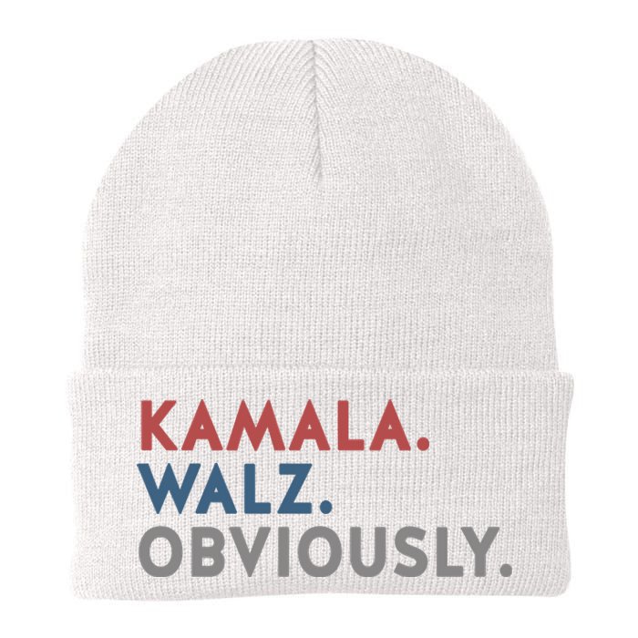 Kamala Harris Tim Walz Obviously 2024 Election Knit Cap Winter Beanie