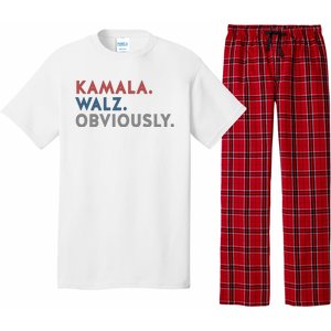 Kamala Harris Tim Walz Obviously 2024 Election Pajama Set