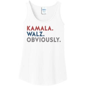 Kamala Harris Tim Walz Obviously 2024 Election Ladies Essential Tank