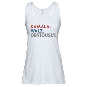 Kamala Harris Tim Walz Obviously 2024 Election Ladies Essential Flowy Tank