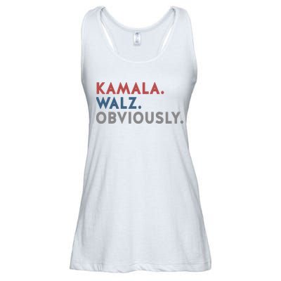 Kamala Harris Tim Walz Obviously 2024 Election Ladies Essential Flowy Tank