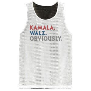 Kamala Harris Tim Walz Obviously 2024 Election Mesh Reversible Basketball Jersey Tank