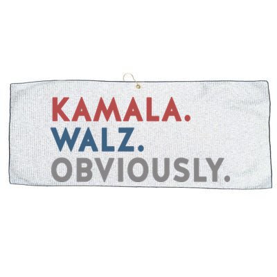 Kamala Harris Tim Walz Obviously 2024 Election Large Microfiber Waffle Golf Towel