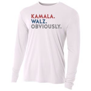 Kamala Harris Tim Walz Obviously 2024 Election Cooling Performance Long Sleeve Crew