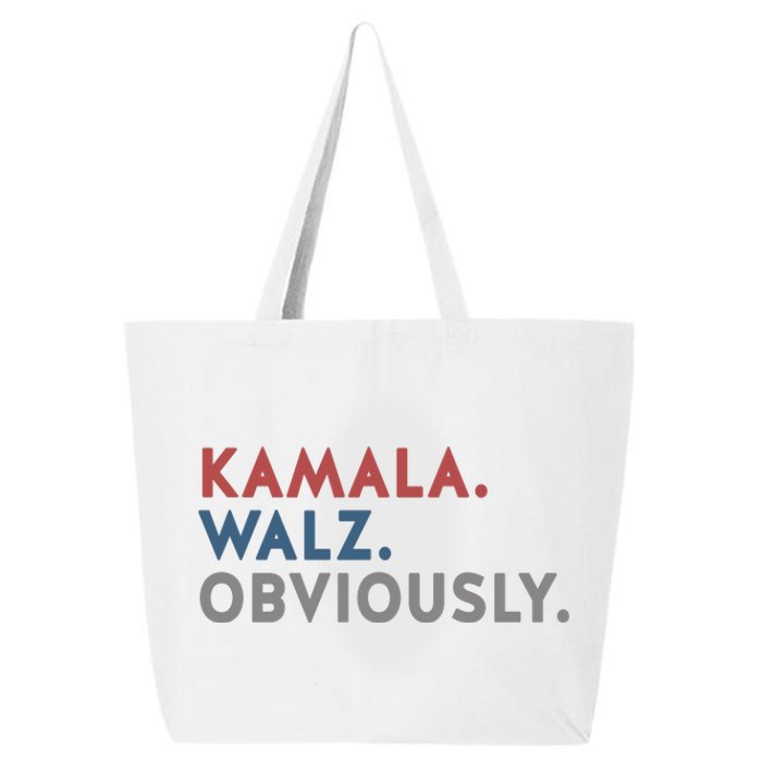 Kamala Harris Tim Walz Obviously 2024 Election 25L Jumbo Tote