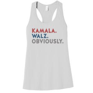 Kamala Harris Tim Walz Obviously 2024 Election Women's Racerback Tank