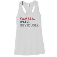 Kamala Harris Tim Walz Obviously 2024 Election Women's Racerback Tank