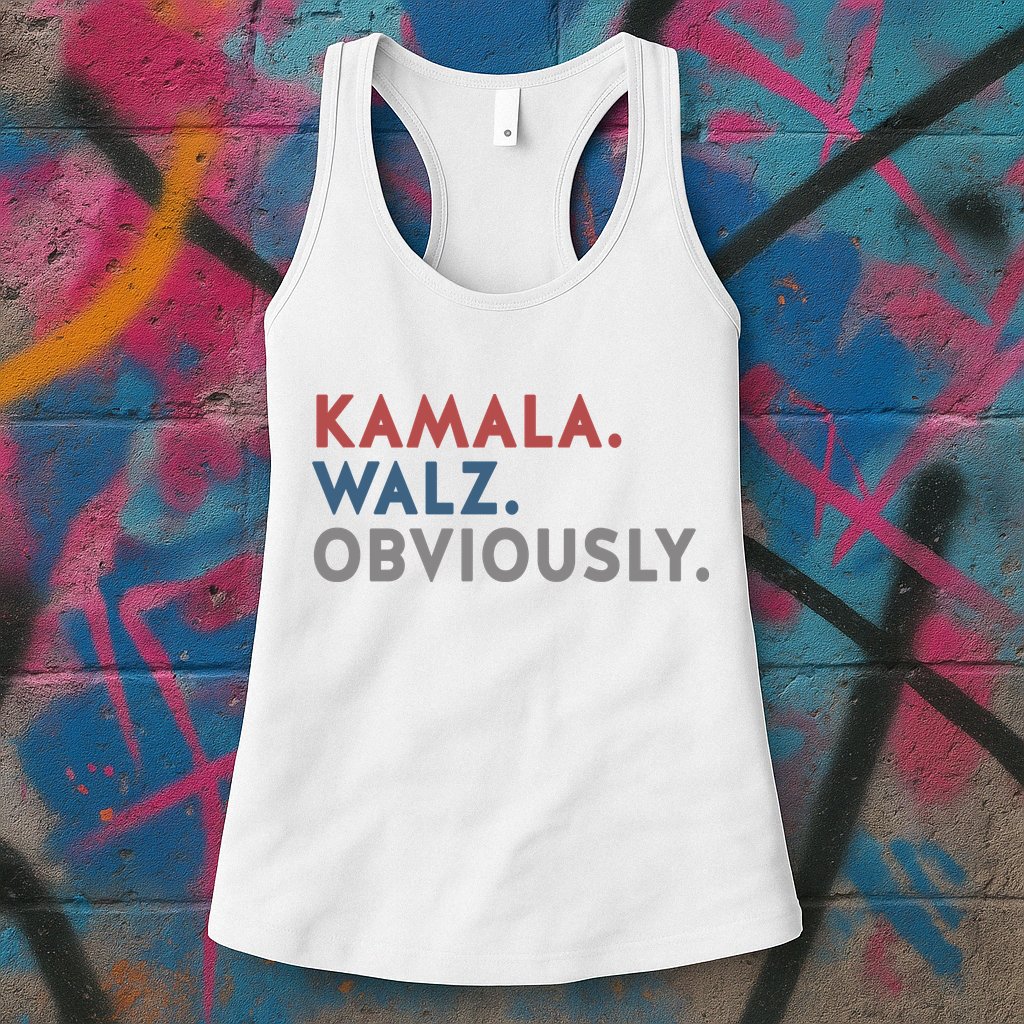 Kamala Harris Tim Walz Obviously 2024 Election Womens Tank Top
