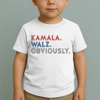 Kamala Harris Tim Walz Obviously 2024 Election Toddler T-Shirt