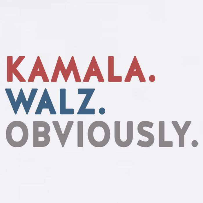 Kamala Harris Tim Walz Obviously 2024 Election Toddler T-Shirt