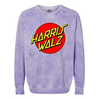 Kamala Harris Tim Walz 24 Skater 80s 90s Retro Skateboard Premium Colorblast Crewneck Sweatshirt