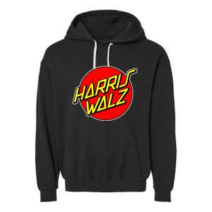 Kamala Harris Tim Walz 24 Skater 80s 90s Retro Skateboard Premium Garment-Dyed Fleece Hoodie