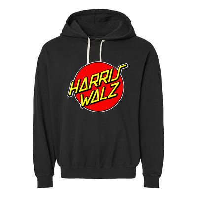 Kamala Harris Tim Walz 24 Skater 80s 90s Retro Skateboard Premium Garment-Dyed Fleece Hoodie