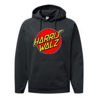 Kamala Harris Tim Walz 24 Skater 80s 90s Retro Skateboard Premium Performance Fleece Hoodie