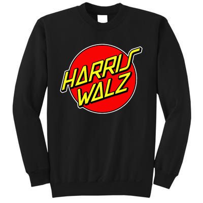 Kamala Harris Tim Walz 24 Skater 80s 90s Retro Skateboard Premium Sweatshirt