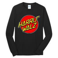 Kamala Harris Tim Walz 24 Skater 80s 90s Retro Skateboard Premium Tall Long Sleeve T-Shirt