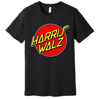 Kamala Harris Tim Walz 24 Skater 80s 90s Retro Skateboard Premium Premium T-Shirt