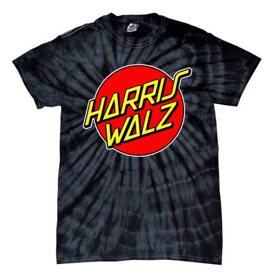 Kamala Harris Tim Walz 24 Skater 80s 90s Retro Skateboard Premium Tie-Dye T-Shirt