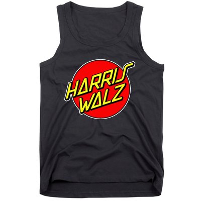 Kamala Harris Tim Walz 24 Skater 80s 90s Retro Skateboard Premium Tank Top