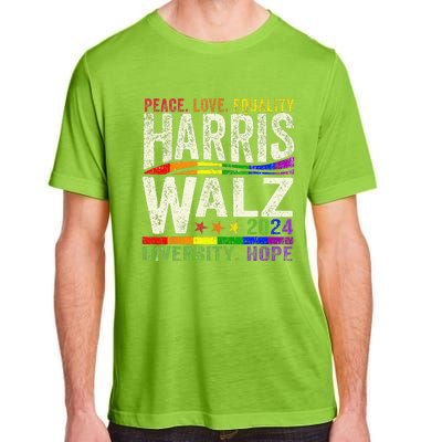 Kamala Harris Tim Walz 2024 Peace Lgbt Harris Walz Waltz Gift Adult ChromaSoft Performance T-Shirt