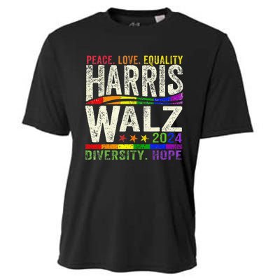 Kamala Harris Tim Walz 2024 Peace Lgbt Harris Walz Waltz Gift Cooling Performance Crew T-Shirt