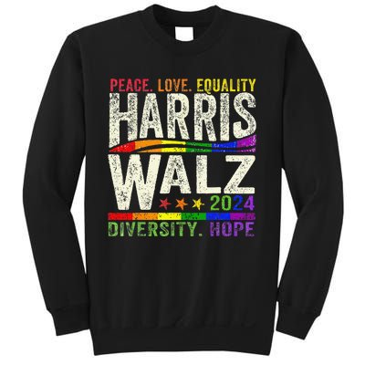 Kamala Harris Tim Walz 2024 Peace Lgbt Harris Walz Waltz Gift Sweatshirt