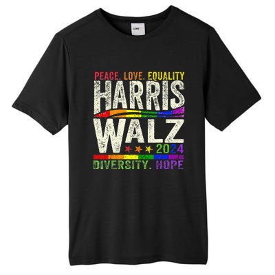 Kamala Harris Tim Walz 2024 Peace Lgbt Harris Walz Waltz Gift Tall Fusion ChromaSoft Performance T-Shirt