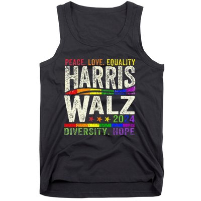 Kamala Harris Tim Walz 2024 Peace Lgbt Harris Walz Waltz Gift Tank Top