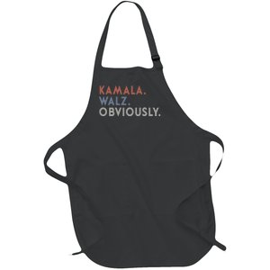 Kamala Harris Tim Walz Obviously Vote Harris Waltz 2024 Gift Full-Length Apron With Pockets