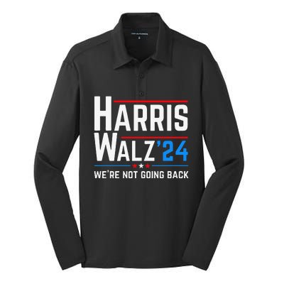 Kamala Harris Tim Walz Waltz Election Vote 2024 Gift Silk Touch Performance Long Sleeve Polo