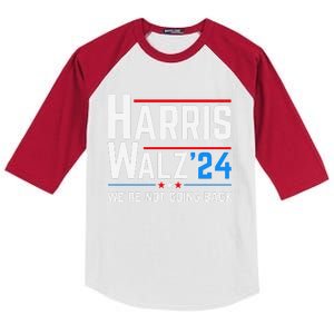 Kamala Harris Tim Walz Waltz Election Vote 2024 Gift Kids Colorblock Raglan Jersey