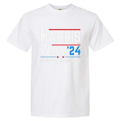 Kamala Harris Tim Walz Waltz Election Vote 2024 Gift Garment-Dyed Heavyweight T-Shirt