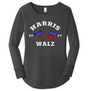 Kamala Harris Tim Waltz 2024 Women's Perfect Tri Tunic Long Sleeve Shirt