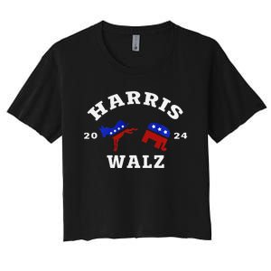 Kamala Harris Tim Waltz 2024 Women's Crop Top Tee