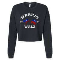 Kamala Harris Tim Waltz 2024 Cropped Pullover Crew