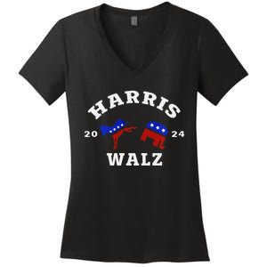 Kamala Harris Tim Waltz 2024 Women's V-Neck T-Shirt