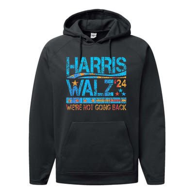 Kamala Harris Tim Waltz 2024 Performance Fleece Hoodie