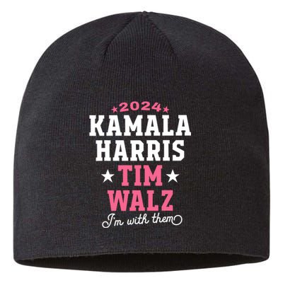 Kamala Harris Tim Walz 2024 President Election I’M With Them Sustainable Beanie