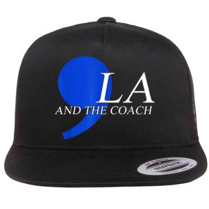 Kamala Harris Tim Walz Coach 2024 La Comma Gift Flat Bill Trucker Hat