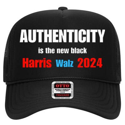 Kamala Harris Tim Walz 2024 Presidential Election High Crown Mesh Back Trucker Hat